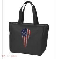 USA Grunge Skull Tote Bag thumb 3
