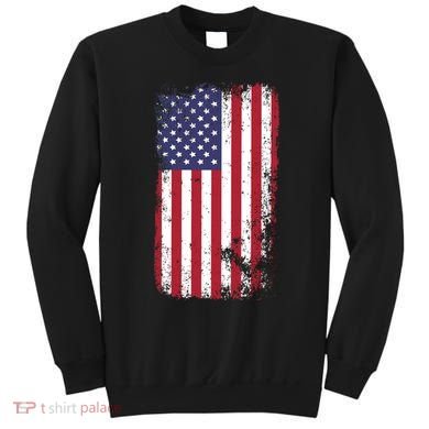 USA Grunge Vintage American Flag Sweatshirt