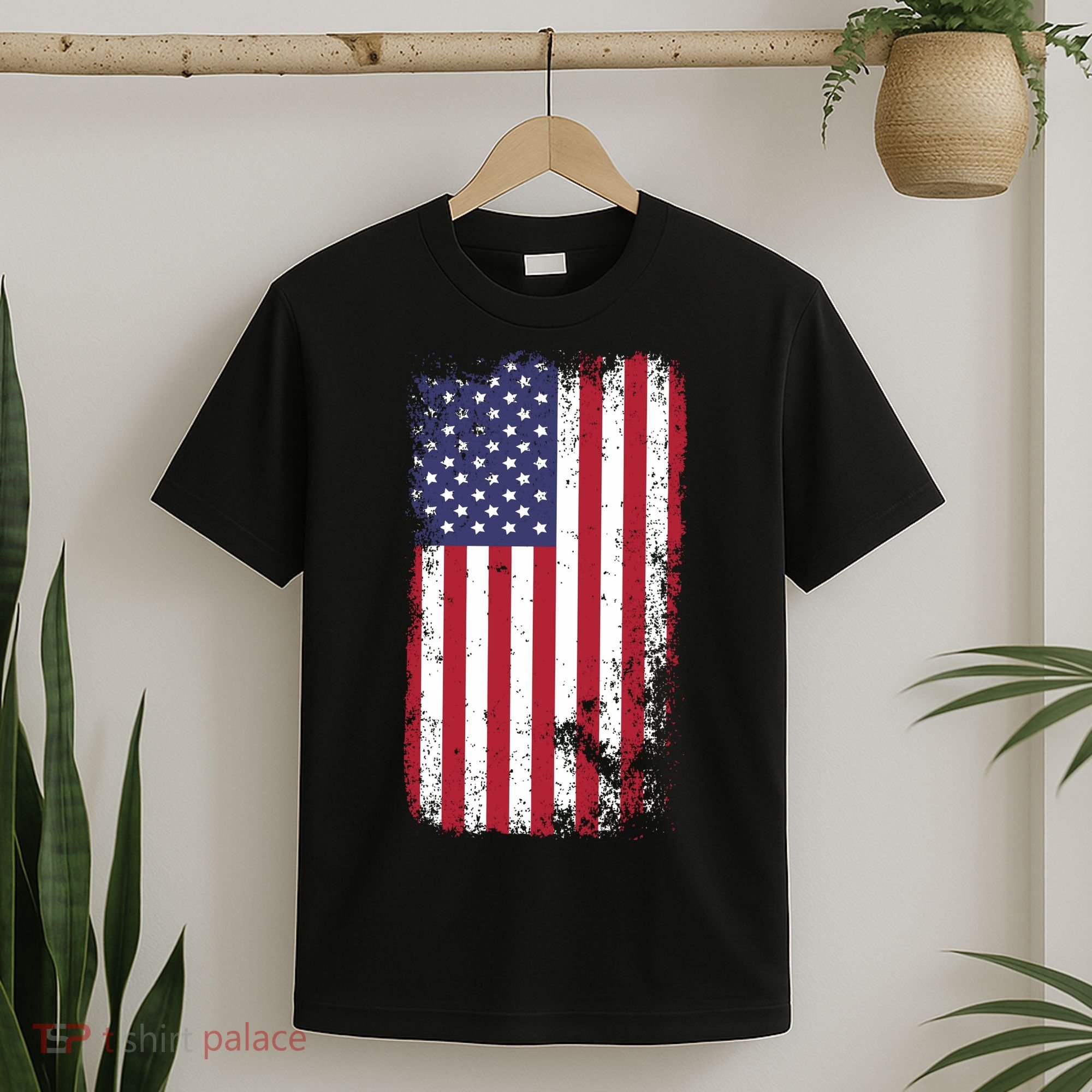 USA Grunge Vintage American Flag T-Shirt