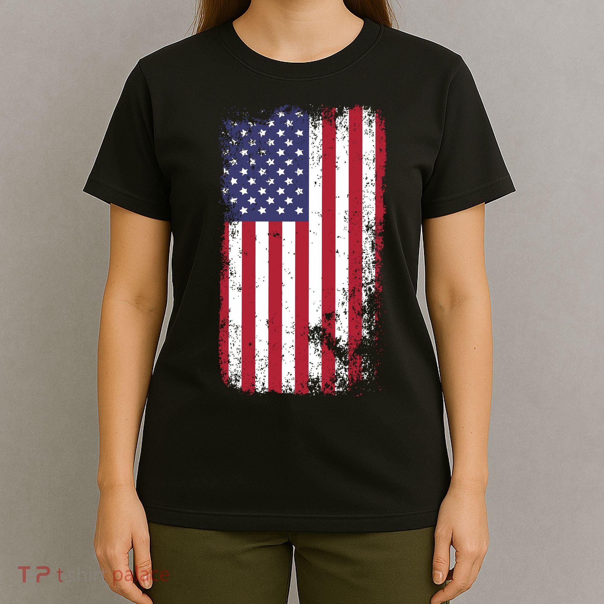 USA Grunge Vintage American Flag T-Shirt