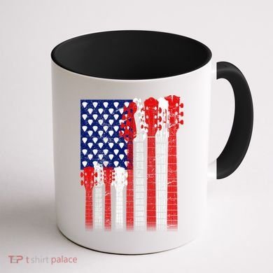 USA Guitar Coffee Mug back