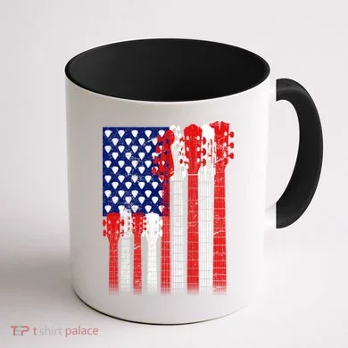 USA Guitar Coffee Mug back