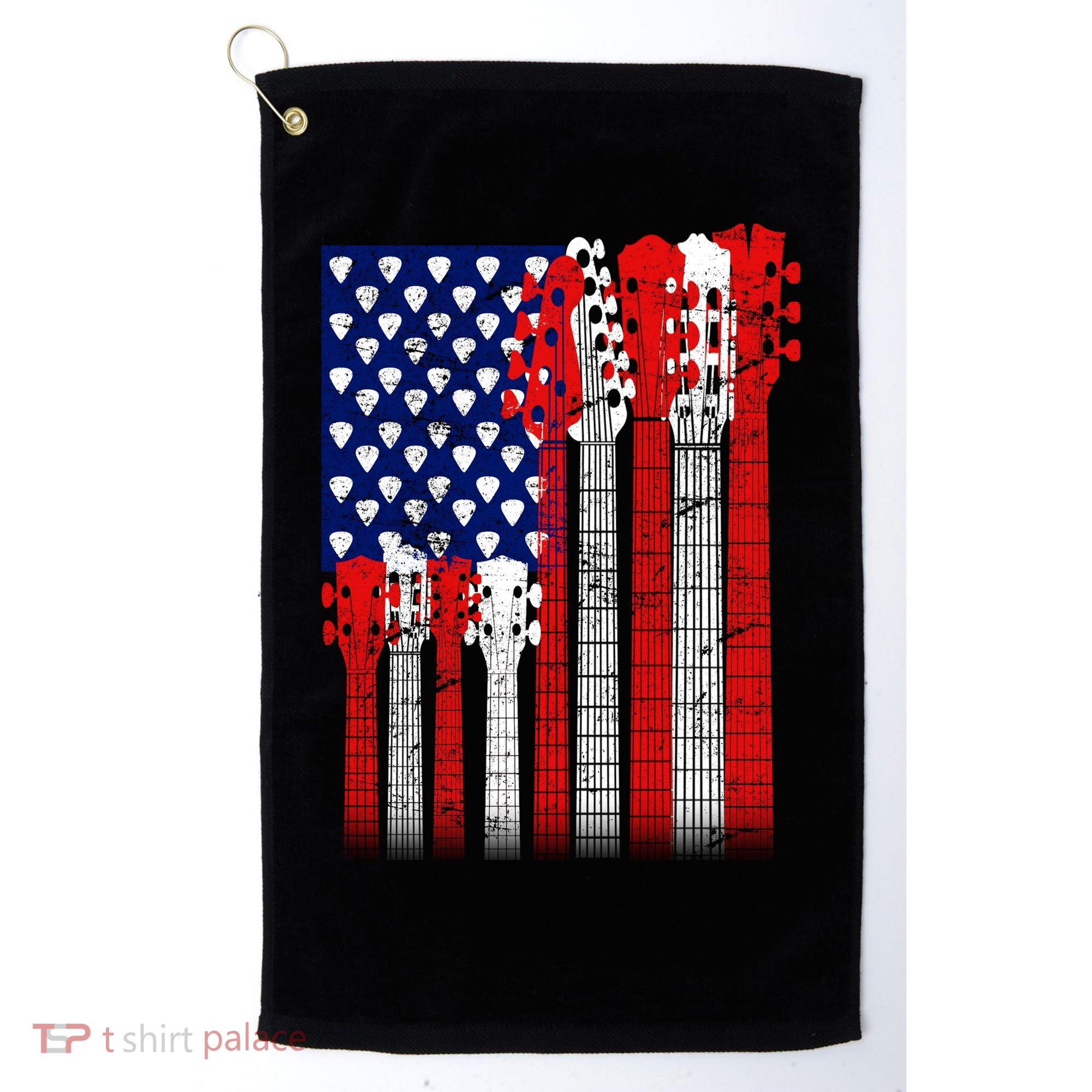 USA Guitar Golf Towel