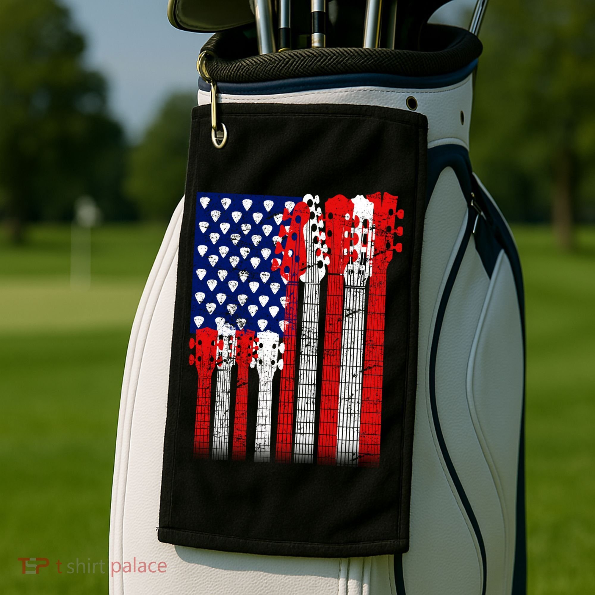 USA Guitar Golf Towel