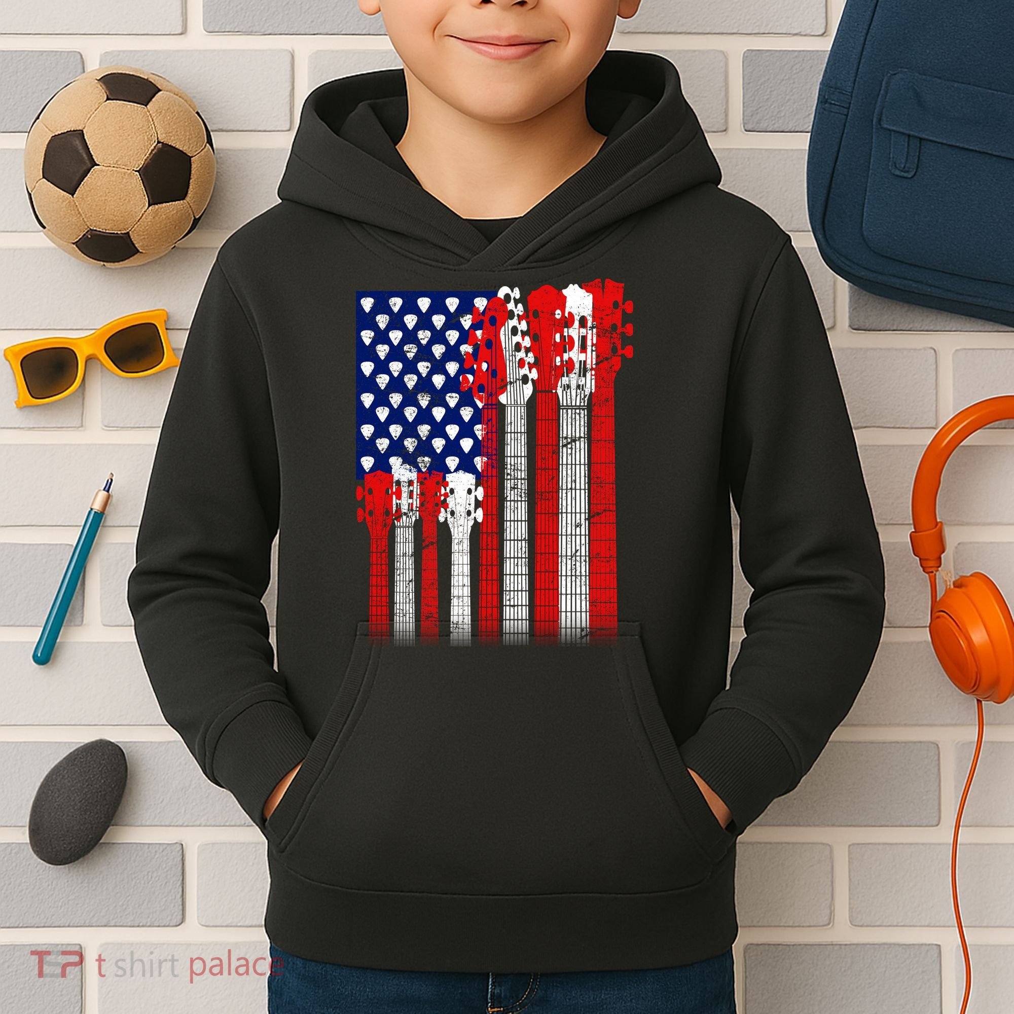 USA Guitar Kids Hoodie