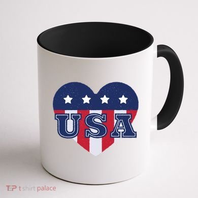 USA Heart Coffee Mug back