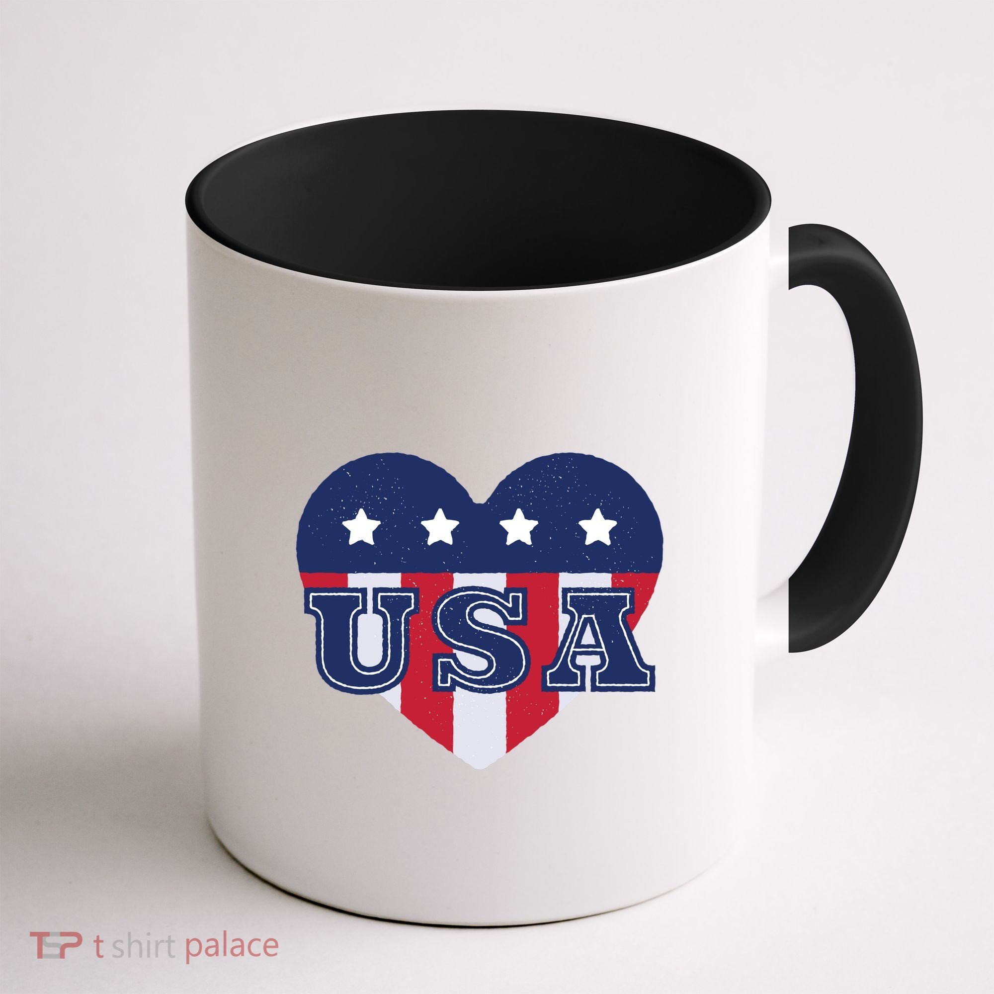 USA Heart Coffee Mug