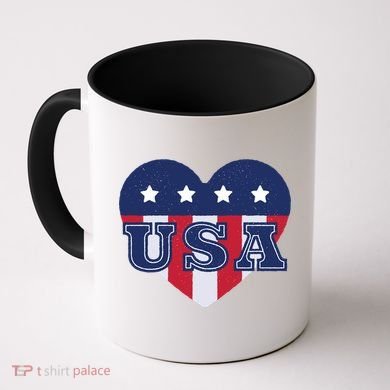 USA Heart Coffee Mug