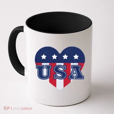 USA Heart Coffee Mug