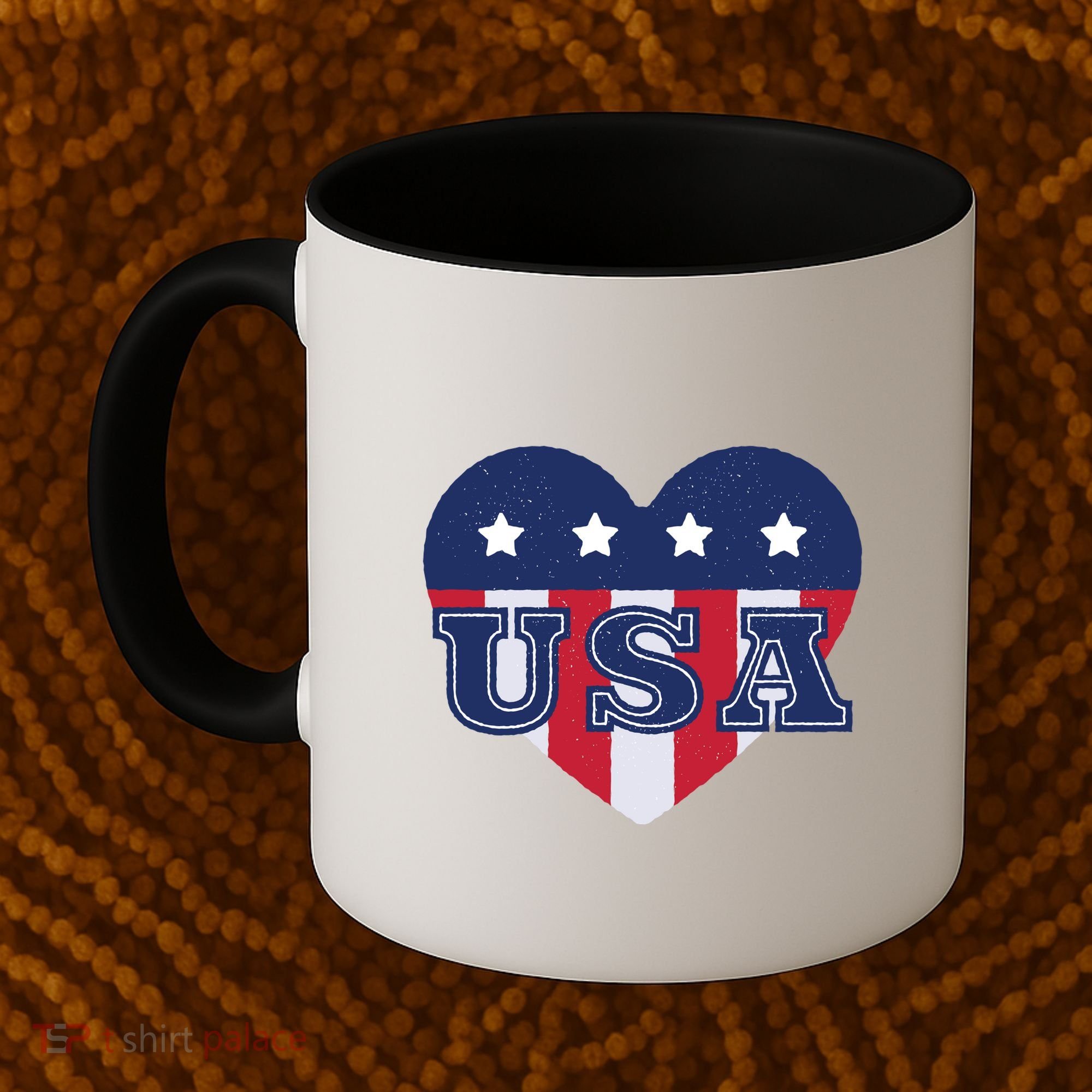 USA Heart Coffee Mug