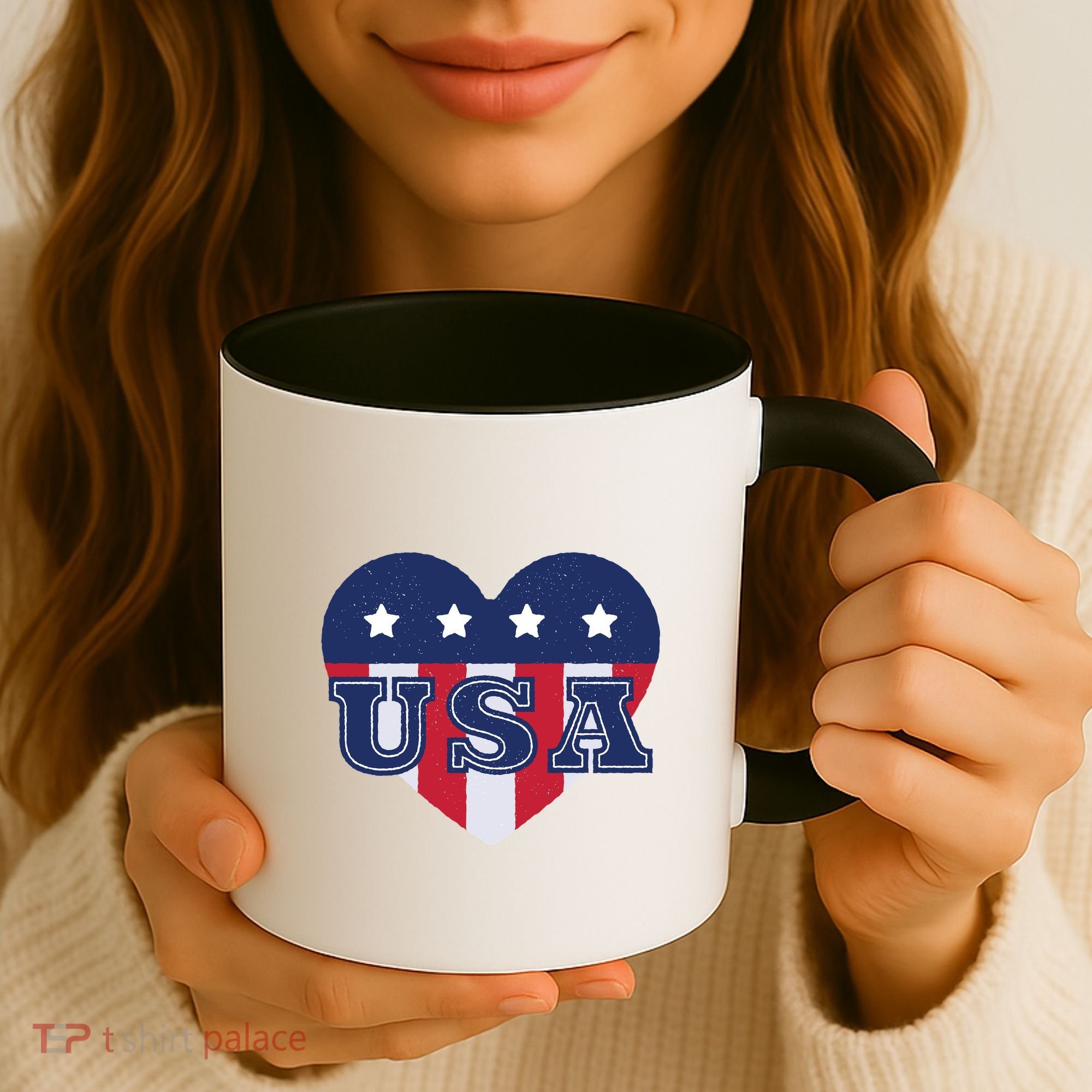 USA Heart Coffee Mug