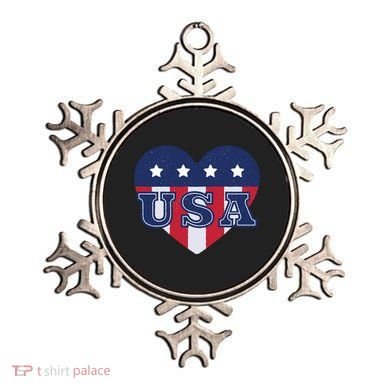 USA Heart Ornament