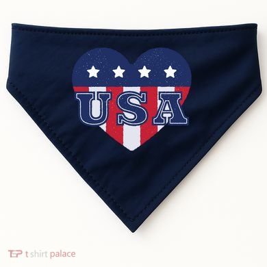 USA Heart USA-Made Doggie Bandana