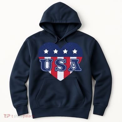 USA Heart Hoodie