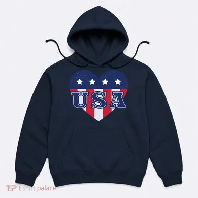 USA Heart Hoodie