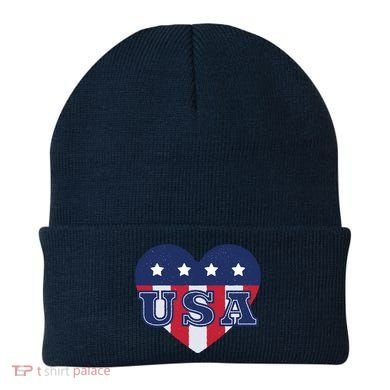 USA Heart Beanie