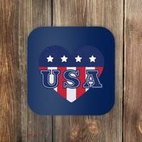 USA Heart Coaster thumb 0