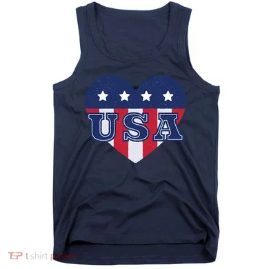 USA Heart Tank Top