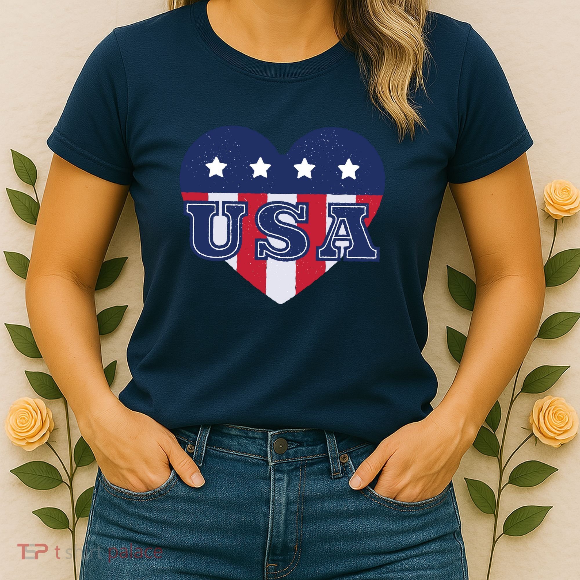 USA Heart Women's T-Shirt