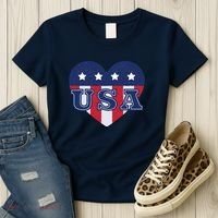 USA Heart Women's T-Shirt thumb 3