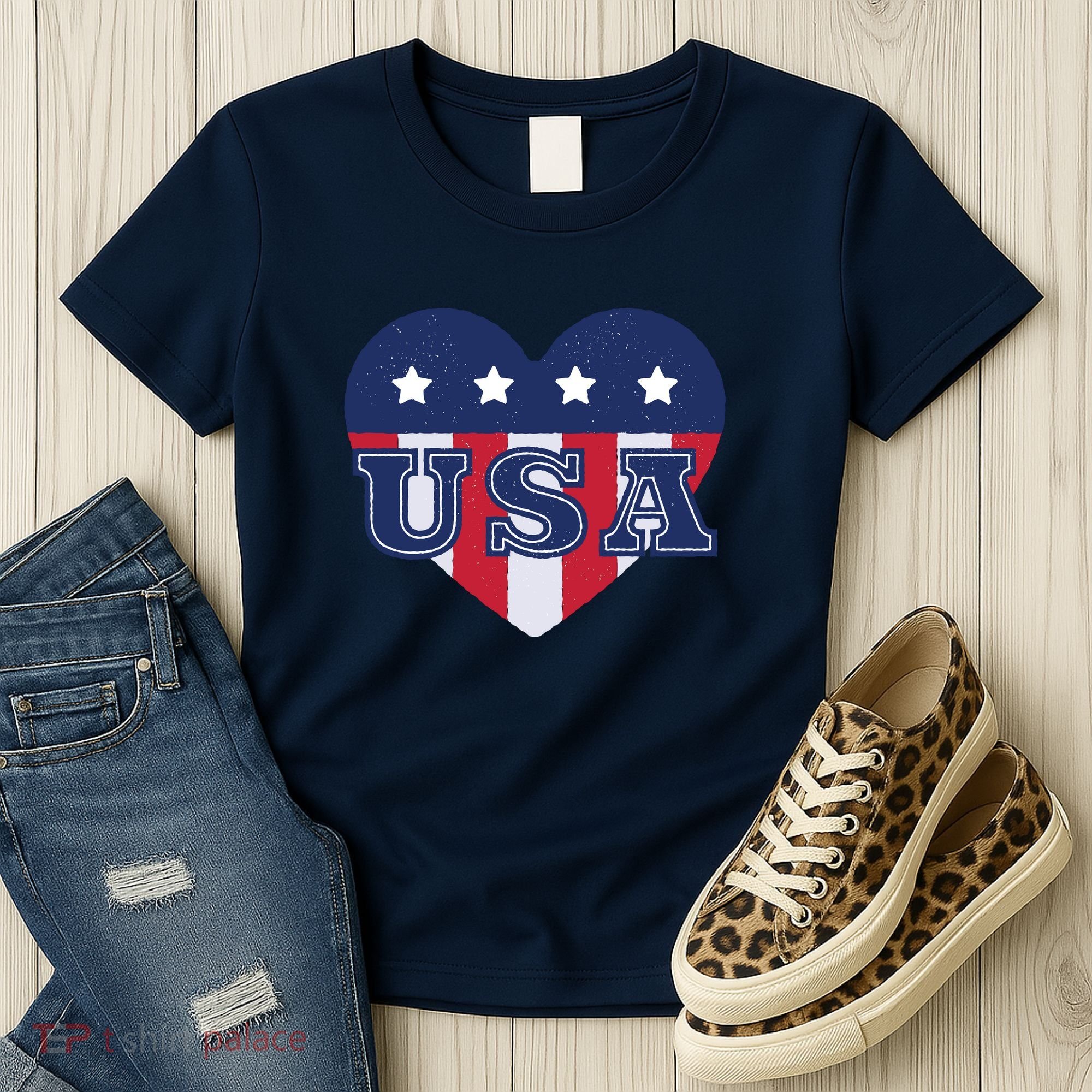 USA Heart Women's T-Shirt