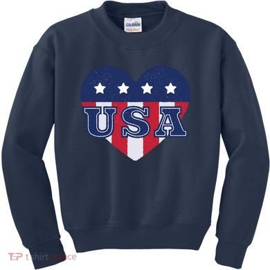 USA Heart Kids Sweatshirt
