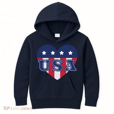 USA Heart Kids Hoodie