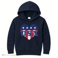USA Heart Kids Hoodie thumb 0