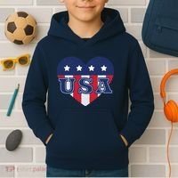 USA Heart Kids Hoodie thumb 2