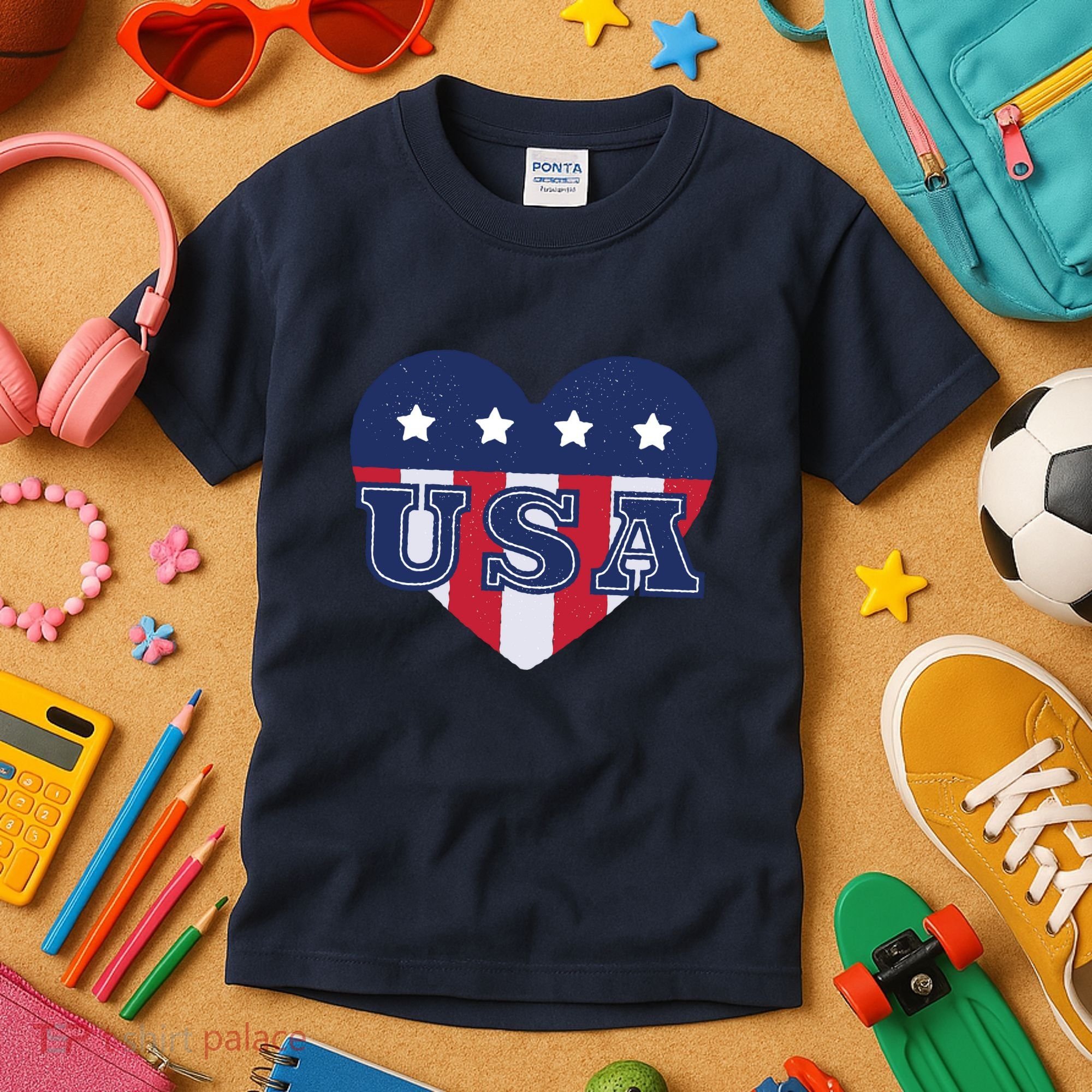 USA Heart Kids T-Shirt