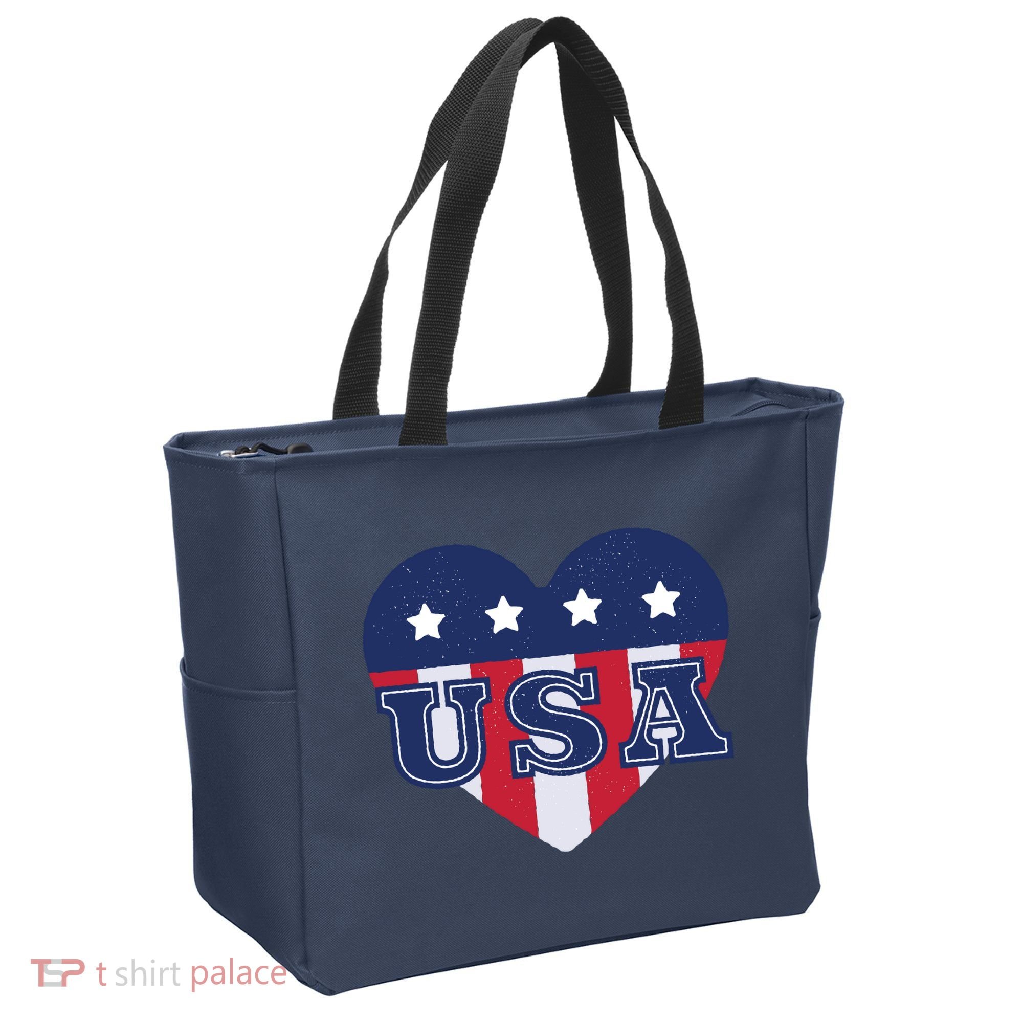 USA Heart Tote Bag