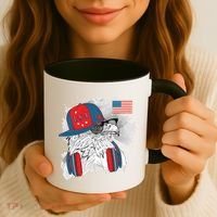 USA Hip Bald Eagle United States Flag Headphones Coffee Mug thumb 3