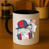USA Hip Bald Eagle United States Flag Headphones Coffee Mug thumb 4