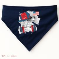 USA Hip Bald Eagle United States Flag Headphones USA-Made Doggie Bandana thumb 0