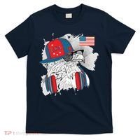 USA Hip Bald Eagle United States Flag Headphones T-Shirt thumb 0