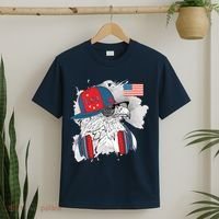 USA Hip Bald Eagle United States Flag Headphones T-Shirt thumb 2