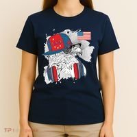 USA Hip Bald Eagle United States Flag Headphones T-Shirt thumb 4