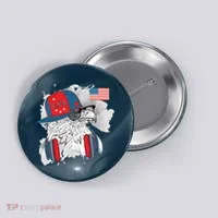 USA Hip Bald Eagle United States Flag Headphones Button thumb 0