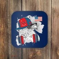 USA Hip Bald Eagle United States Flag Headphones Coaster thumb 0