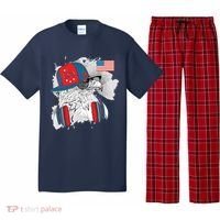 USA Hip Bald Eagle United States Flag Headphones Pajama Set thumb 0