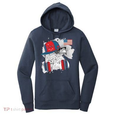 USA Hip Bald Eagle United States Flag Headphones Women's Hoodie