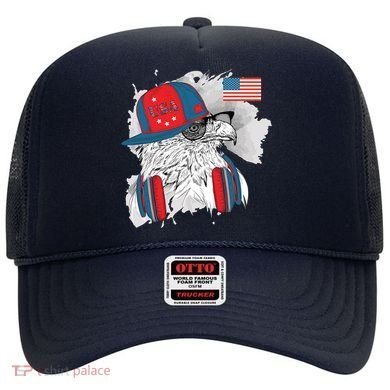 USA Hip Bald Eagle United States Flag Headphones Hat