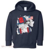 USA Hip Bald Eagle United States Flag Headphones Toddler Hoodie thumb 0
