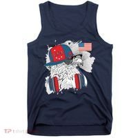 USA Hip Bald Eagle United States Flag Headphones Tank Top thumb 0