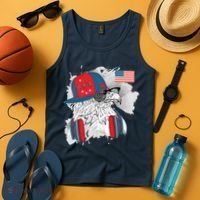 USA Hip Bald Eagle United States Flag Headphones Tank Top thumb 4