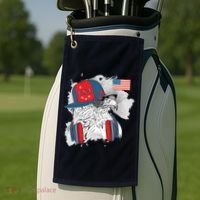 USA Hip Bald Eagle United States Flag Headphones Golf Towel thumb 2