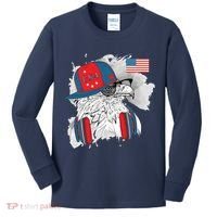 USA Hip Bald Eagle United States Flag Headphones Kids Long Sleeve Shirt thumb 0