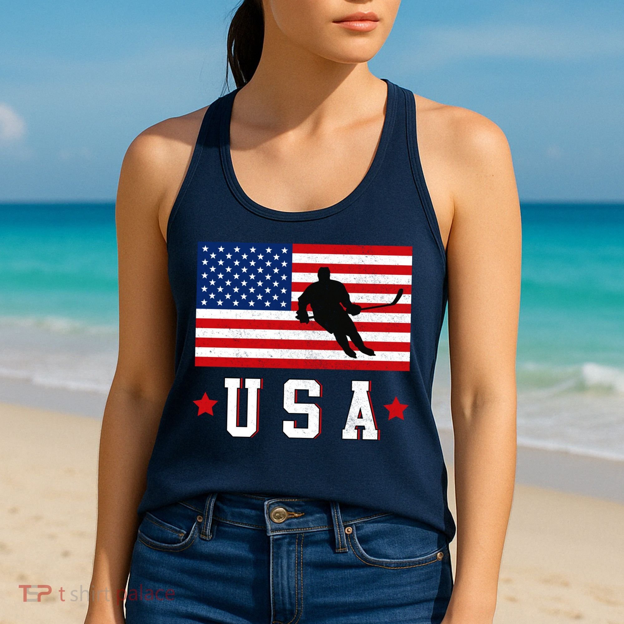 USA Hockey Winter Sports Games Women's Tank Top