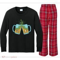 USA Irish Beer Kids Long Sleeve Plaid Pajama Set thumb 0