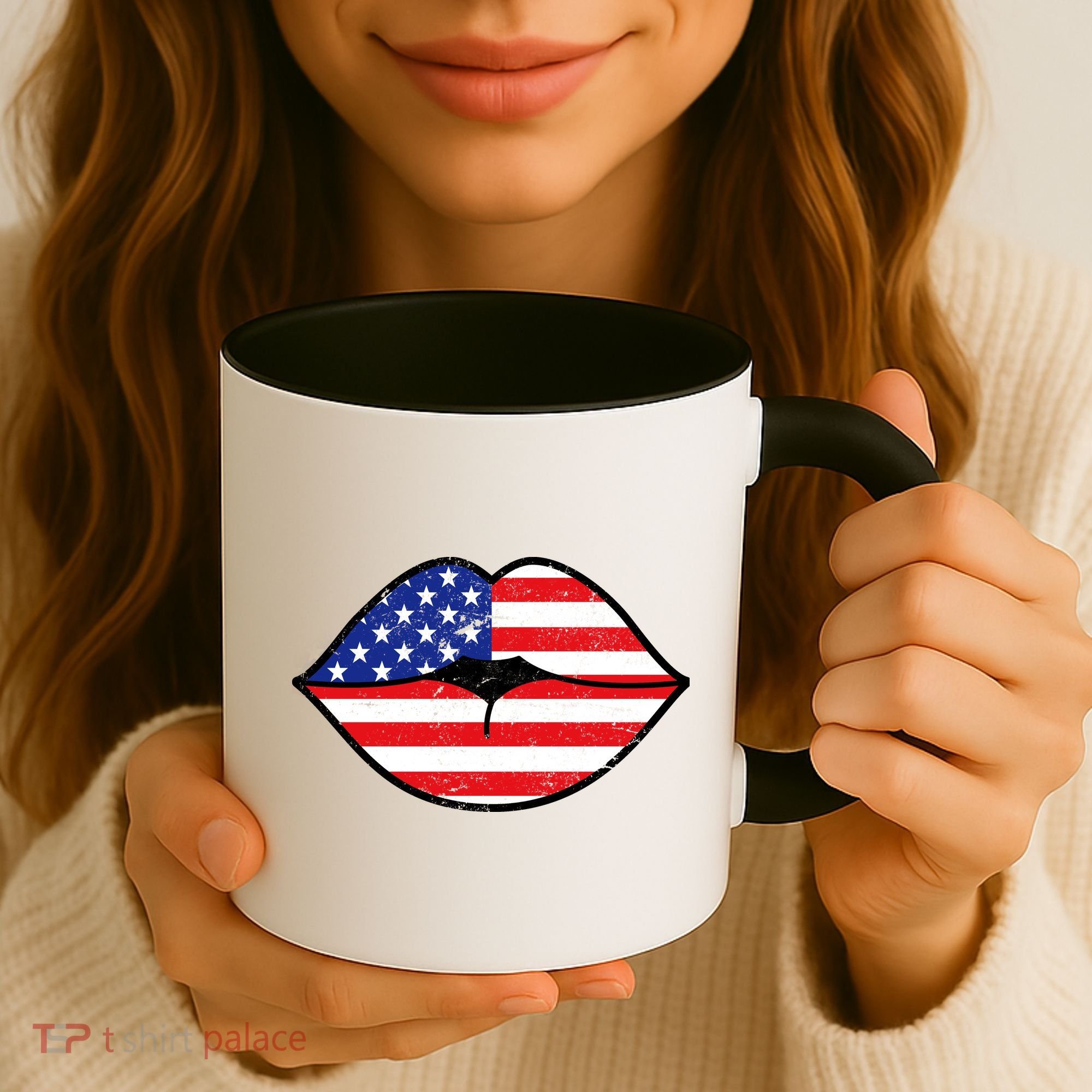USA Lips Coffee Mug